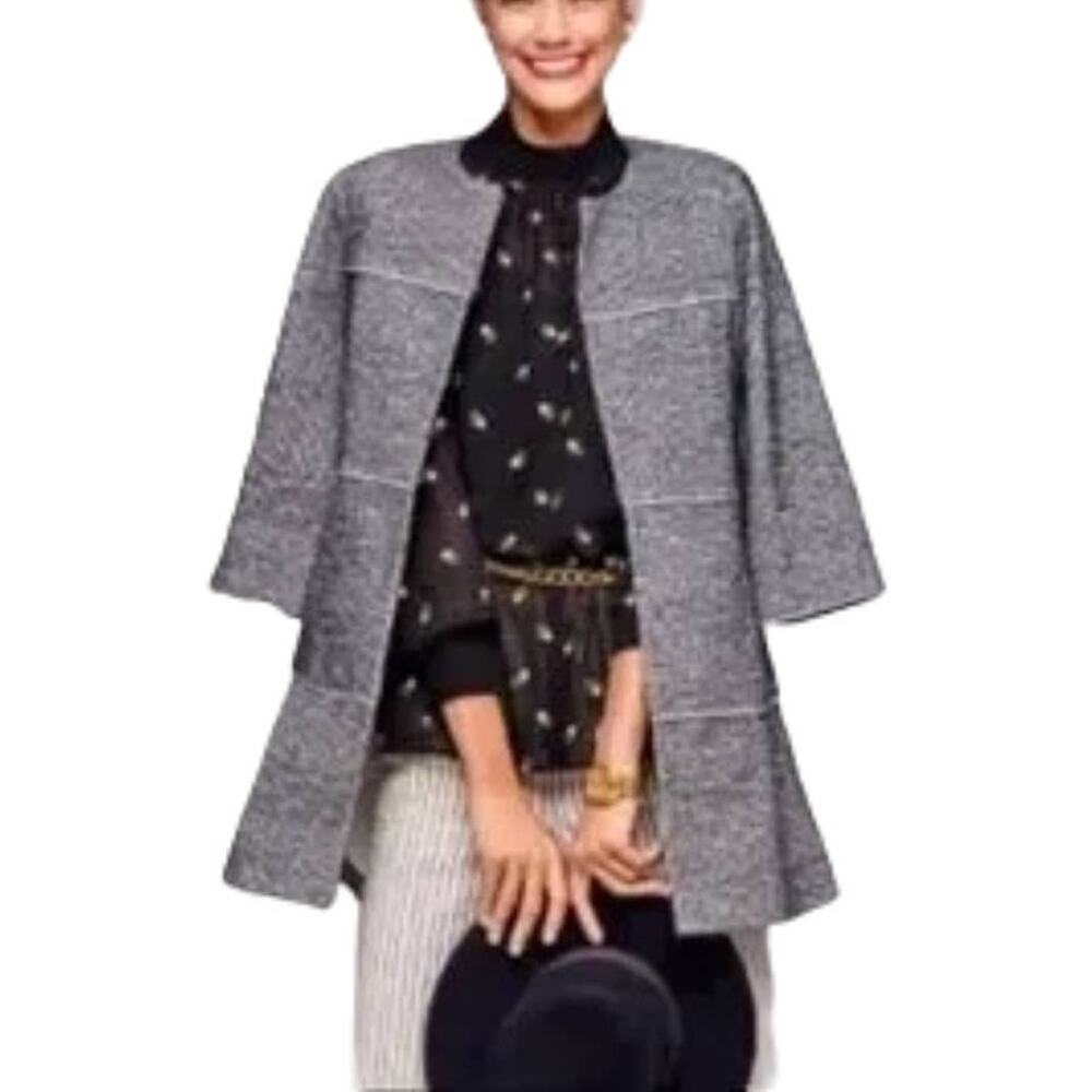 CABI The Times Long Tweed Jacket SZ XS
